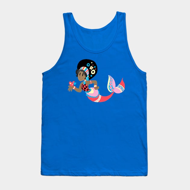 Cute Pretty Mermaid Tank Top by saradaboru